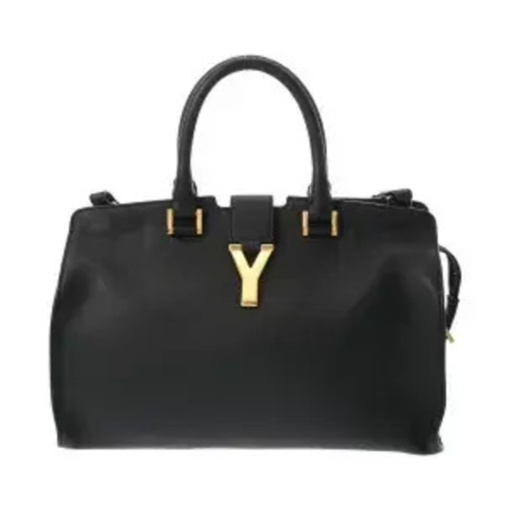 Saint Laurent Cabas Calfskin 2Way Shoulder Bag Black